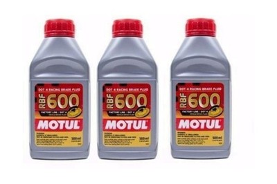 Brake Fluid DOT 4 for Car - RBF 600 - Synthetic - 500ml (Set of 3)