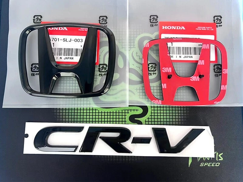 SET OF 3PCS GLOSS Black H EMBLEM BADGE FRONT+ REAR Fit FOR 2017-2022 Honda CR-V Foto 3 de 4