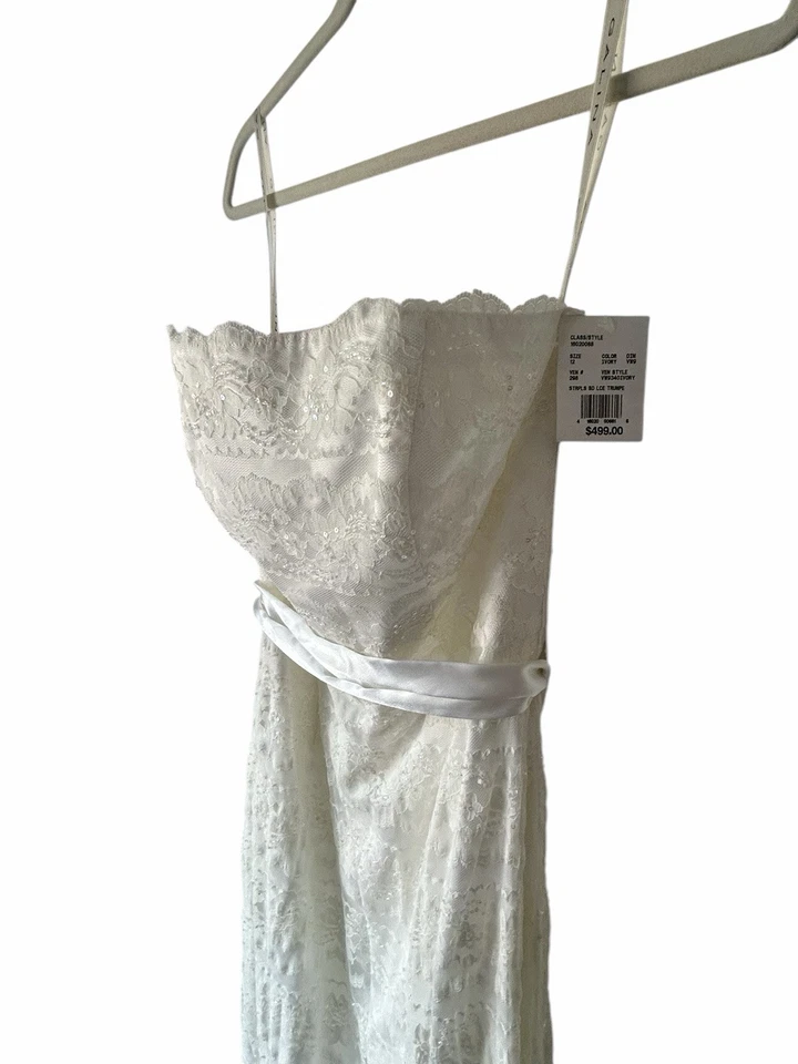 Vestido de novia Galina David’s marfil talla 12 estilo VW9340 NUEVO CON ETIQUETAS inalterado Foto 3 de 4