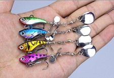 4PCS Metal VIB Fishing Lures 11g 8.8cm Spinnerbait Spoon Jigs Artificial Swim