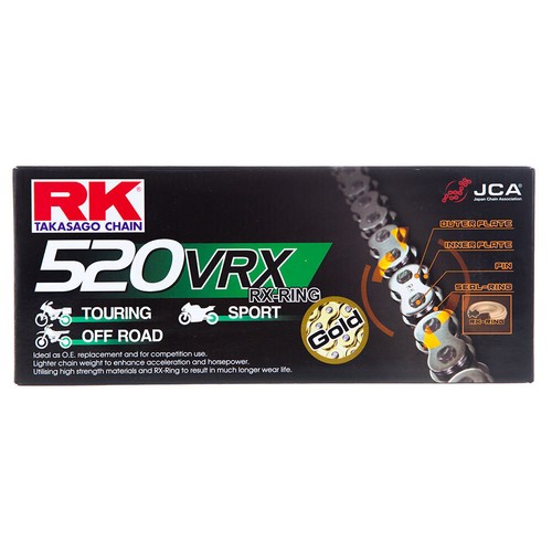 RK Chain for Kawasaki Vulcan S CAFE - EN650 2022 520 VRX 120L Gold