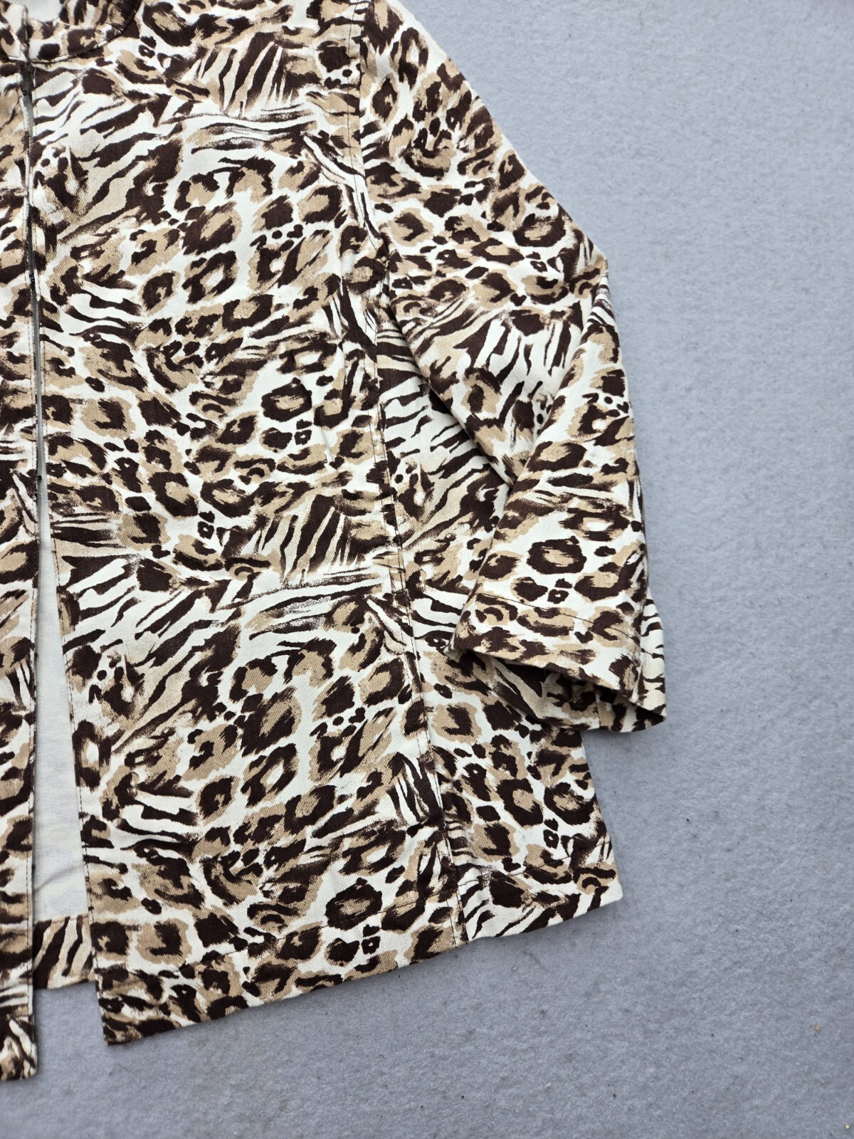 Chico's Women Jacket 2 Brown Basic Jacket Animal … - image 2