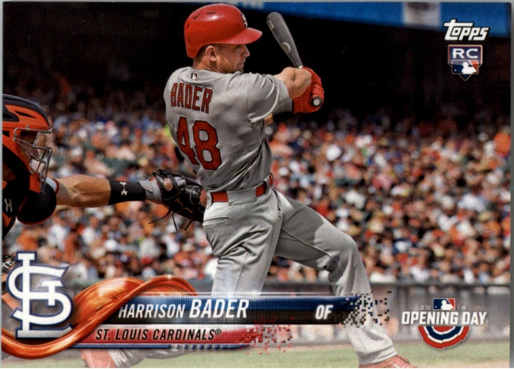 2018 Topps Opening Day #134 Harrison Bader RC St. Louis Cardinals Rookie Card