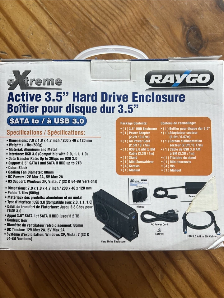 New Raygo Active 3.5" Hard Drive Enclosure SATA To /a USB 3.0 - Image 4 of 4
