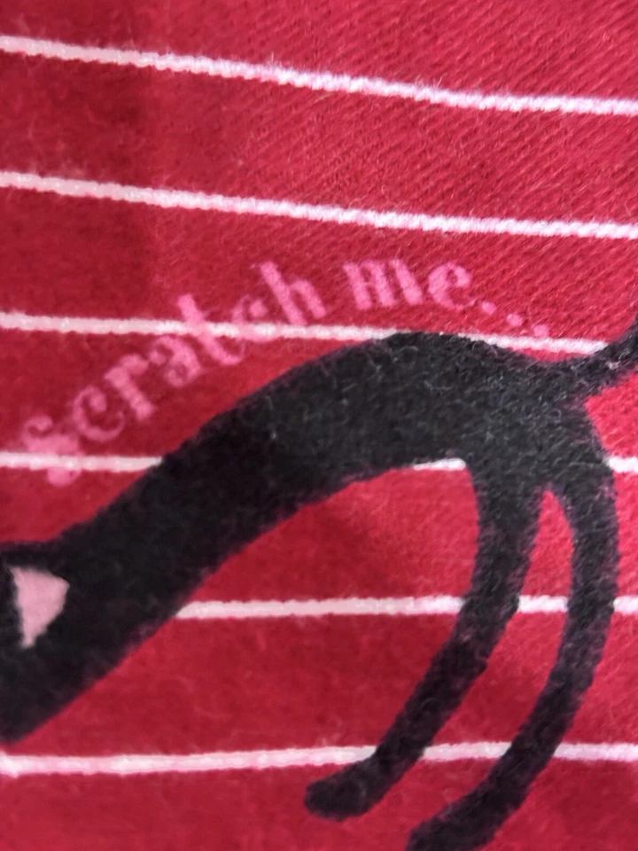 Mujer Crazy Cat Dama Salón Pijama Pantalones Talla 1XL 100% Algodón Rojo Gatos Foto 4 de 4