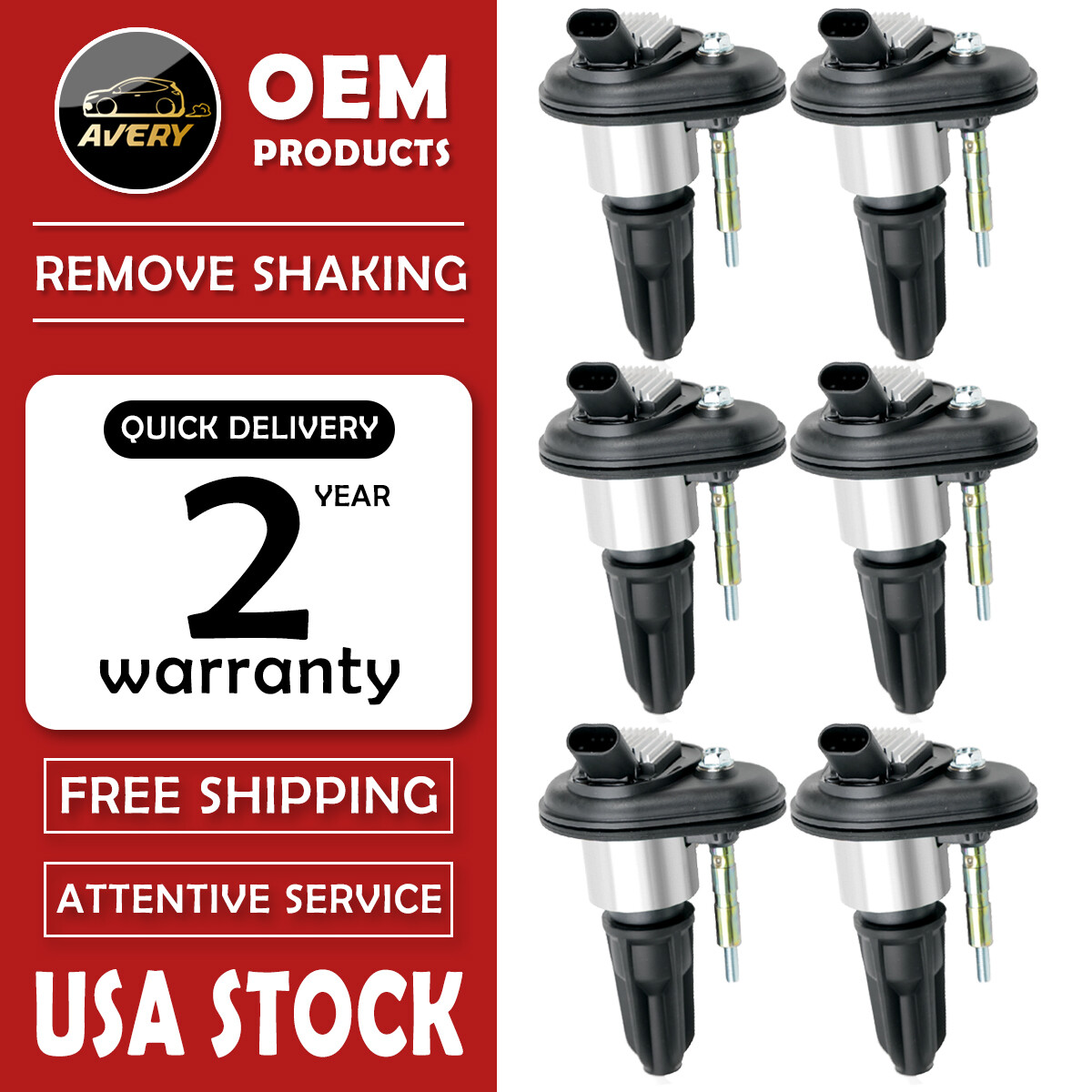 6-Pack RAYTEN Ignition Coils For Chevy Trailblazer GMC Canyon Envoy 4.2L - UF303 C1395