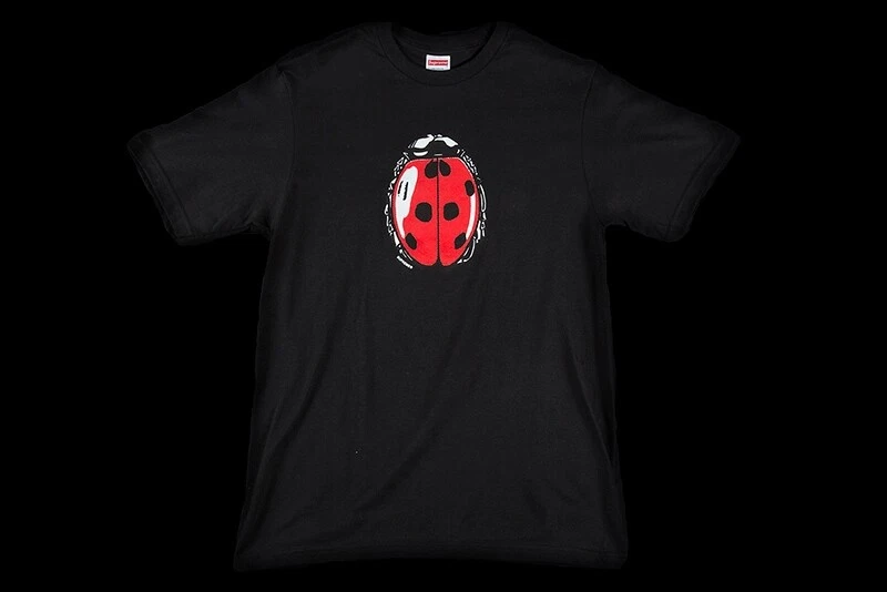 NEUF SS18 SUPREME LADYBUG TEE NOIR M MOYEN