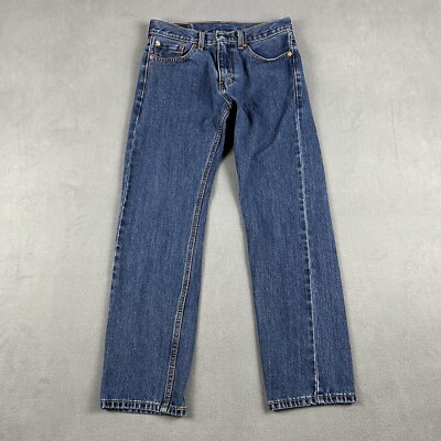 Levis 505 Jeans Mens 30X30 Blue Straight Leg Dark Wash Skater Casual Denim
