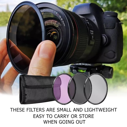 Vivitar UV CPL FLD Filter Kit Multi-Coated HD Camera Lenses for Canon Nikon Sony - Picture 2 of 7