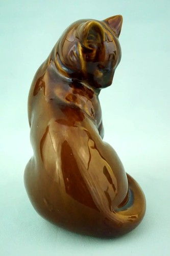 LA FARNESIANA PARMA Italy Carlo Corvi Sculpture figurine majolica cat animal - Picture 5 of 24