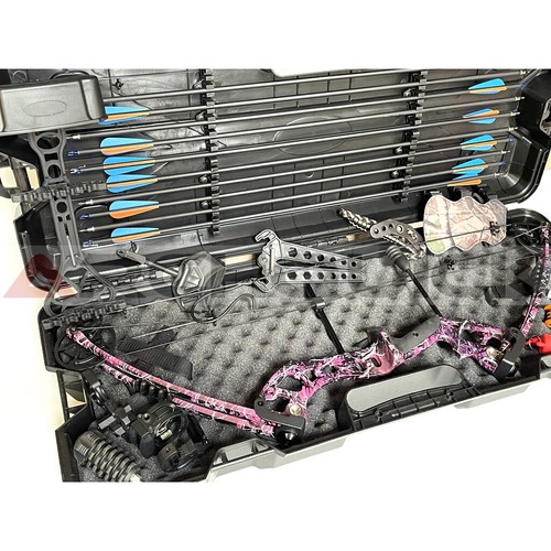 JUNXING 20-55LBS Compound Bow Archery Sports Hunting Targeting Hard Case set - Picture 20 of 30