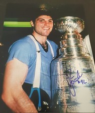 Signed  11x14 RICK TOCCHET Pittsburgh Penguins Autographed Photo - COA