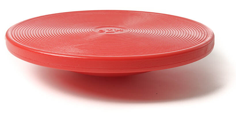 GYM TOP Therapiekreisel Wackelbrett Balance Board ROT 39,5 cm +Übungsanleitung