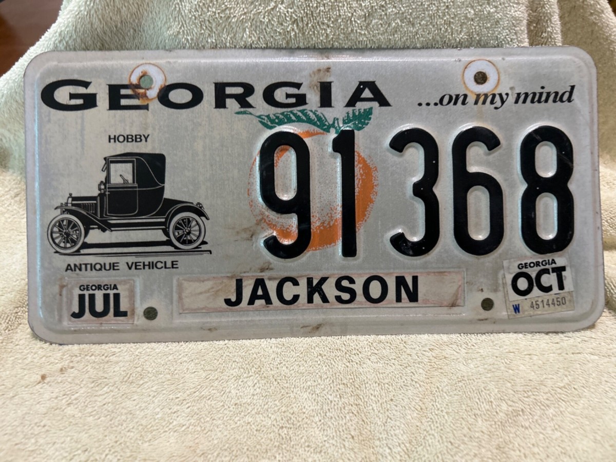 Vintage Antique Vehicle Georgia License Plate Jackson | eBay