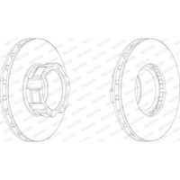 Ferodo 2X Bremsscheibe Vorne Ø304 Mm BelüFtet FüR Mercedes-Benz Vario Kipper