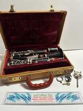 Vintage Andre Chabot Wood Clarinet Complete In Carry Case Made In France