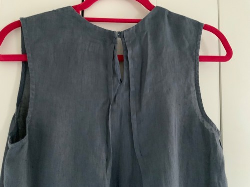 120% Lino Tunic/ Dress Size 10 Grey Sleeveless Linen Excellent Condition - Picture 6 of 16
