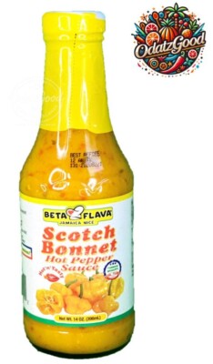 Beta Flava Scotch Bonnet Sauce | Product of St. Lucia | 14 oz (396ml)