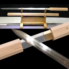 Battle Ready Sharp Ninjato Folded Steel Japanese Ninja Straight Sword Shirasaya