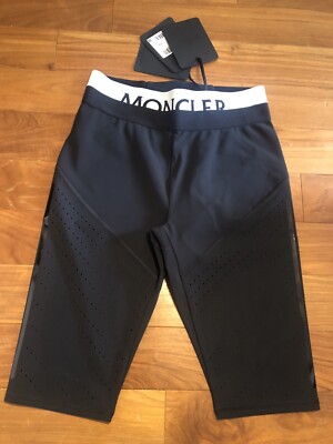 Moncler Logo-Jacquard Trikot Damen Radhose schwarz Gr. M ''