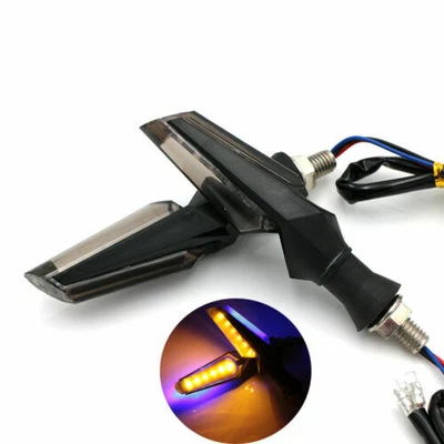 2PCS Moto Ambre LED indicateur Clignotant signal Lamp Pour Honda Yamaha Suzuki  - Photo 1/4