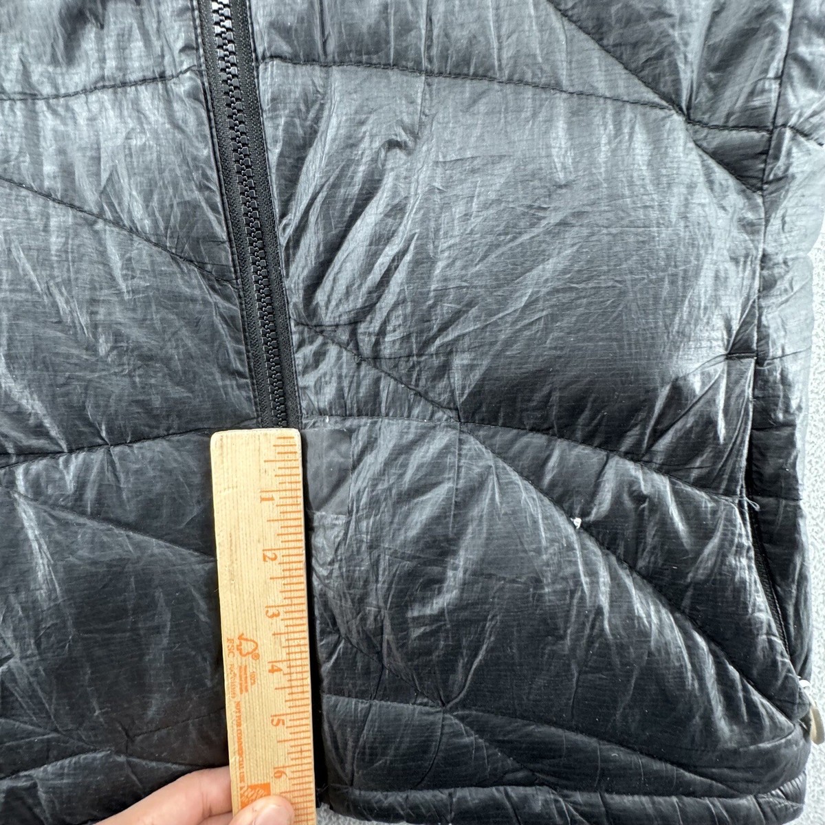 golite womens size s black goose down fill full zip puffer vest