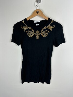 Authentic Ex Sample Piece Versace Collection Embellished Tee - 38