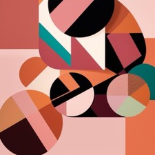 Art Decor Abstract Flower  Wall Print dots Home Living Room Bedroom Gift Idea