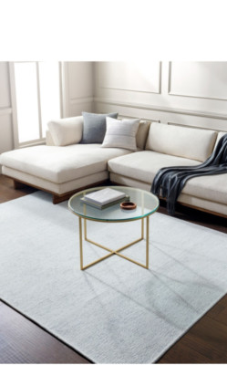 Surya Quebec Qbc-2302 7'10'' x 10' Rug White - Soft- Beautiful-Ultra Thin - NWOT