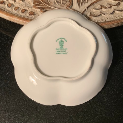 Royal Crown Derby 4 1/2" Tudor Rose Tray or Small Trinket Dish Derby Posies MINT - Picture 7 of 9