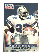 HALL OF FAMER EMMITT SMITH Dallas Cowboys 1991 Pro Set Football Card #485