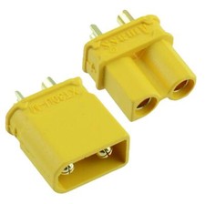 Pair Male  Female XT30U Gold Plated Connector 15A Amass