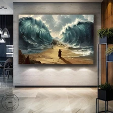 Moses Parting Red Sea Bible Poster Canvas Wall Art Wall Art Canvas Poster 9