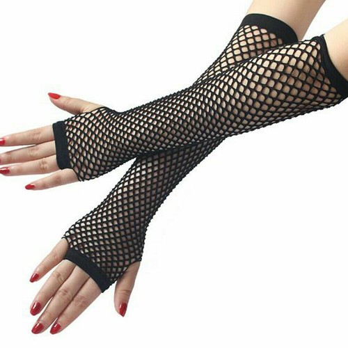 Damen Spitze Netz Netz Netz Handschuhe Sexy Tanz Kostüm Club Party Fingerlose Fäustlinge - Bild 2 von 39