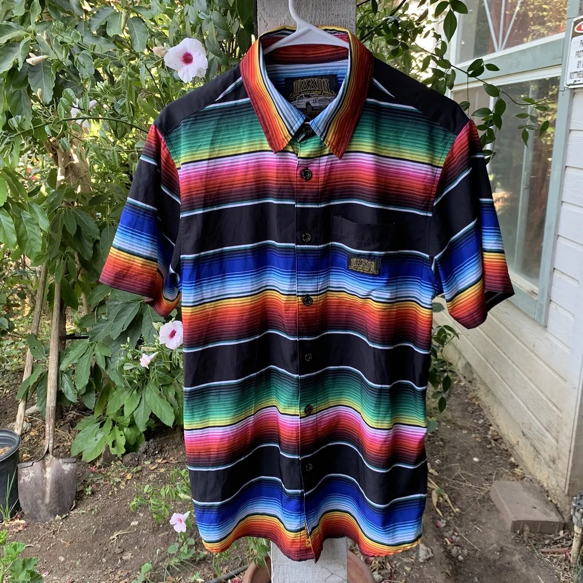 Dixxon LOW Rider Men s Short Sleeve Party Shirt mexican serape S