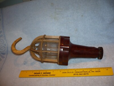 NOS McGill Vaporproof Safety  Drop Light Steam Punk Bakelite With Hook free ship