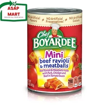 Chef Boyardee Mini Beef Ravioli and Meatballs, 15 Oz Can
