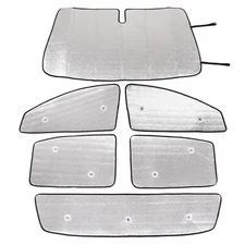 6PCS Full Window Sun shade Set Protection Custom Fits For Ford Ranger 2015-2024