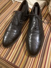 Allen Edmonds Lloyd 0607 Mens Black Leather Wingtip Oxfords Made In USA 11.5 B