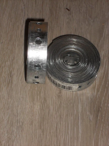 Two 3/4" x 10' 24 Gauge Hanger Iron Roll Metal Strap Perforated Galvanized NEW - Picture 1 of 3