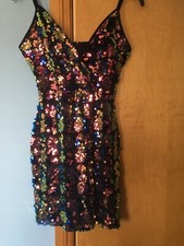 "Quiz" Ladies (New) Sequinned Dress (with tags). Size 6 with adjustable straps