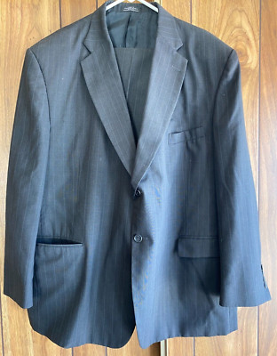 Scat's Stripe Pattern Tailored Jacket, Men's Size Medium unclear black type Vintage Second Hand