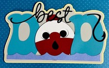 Fathers Day Best Dad Fishing 3D Paper Pieced Die Cut Title For Scrapbooking