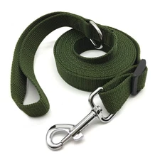 10FT Adjustable Dog Leash Nylon Dog Leashes for Medium Large Dogs Green