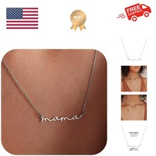 Mama Necklaces for Women, Gifts for Mother, 14K Gold Plated Dainty Necklace N...