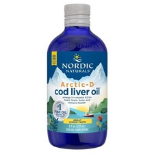 Nordic Naturals Olio di fegato di merluzzo artico con Vit D e limone, 237 ml