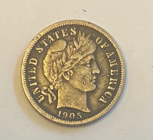 1905-o Barber dime vf details