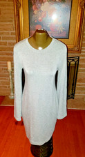 Lou and Grey Cotton Dress Knee Length gray size S