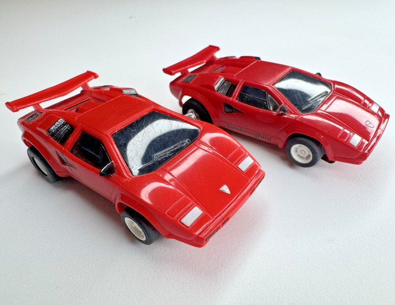 TYCO Lamborghini Countach Slot Cars Vintage 440x2 chassis used as-is HO-Scale