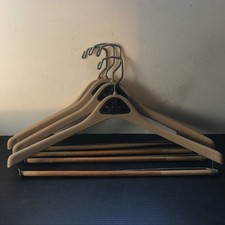 4 Vintage 1960s Nat Greenblatt Clothier Orange New Haven Suit Hangers 17"L